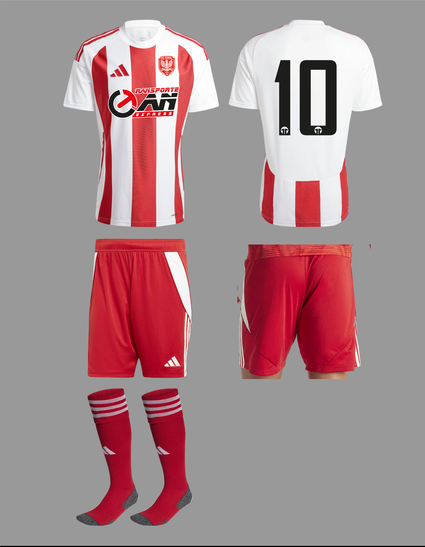 FC Tyrol Rot-Weiß Trikotset (Striped 24)